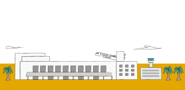 溝部空港のイラスト